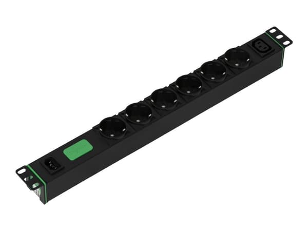 APC Easy Rack PDU Basic horizontal 1-phase 2.3 kW 230 V 10 A 6 x SCHUKO and 1 x C13 sockets IEC60320 C14 input