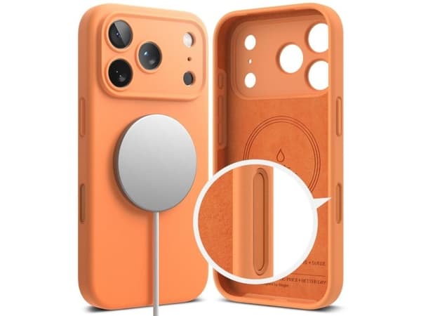 Ringke silikon magnetisk MagSafe-deksel for iPhone 17 Pro Max - Oransje