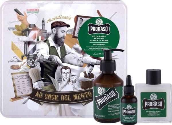 Proraso Refreshing Metal Box skäggvård 200 ml + 100 ml + 30 ml