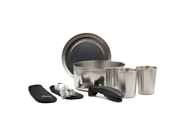 Grytesett i rustfritt stål for 2 personer 20 cm