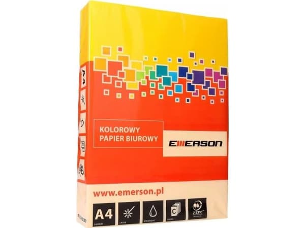 Emerson kopipapir A4 80 g gul 500 ark