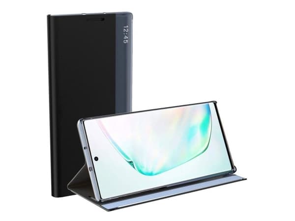 New Sleep Case-deksel med flip-funksjon for stativ til Poco M4 Pro 5G - svart