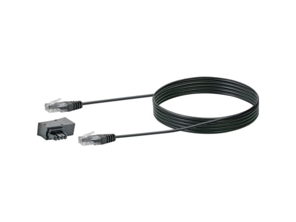 Schwaiger TAE/DSL-sovitin modeemikaapelilla - Puhelinkaapelisarja - 3 m