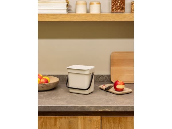 Brabantia Sort & Go, 3 l, Rektangulär, Återvunnen plast, Beige, Manuell, Plast
