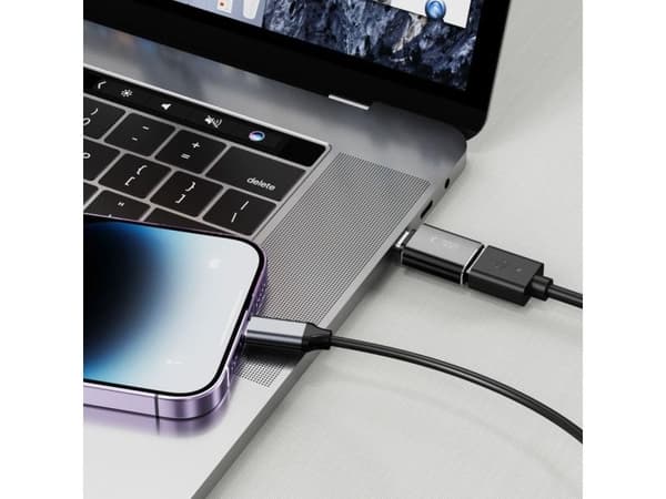Tech-Protect UltraBoost Lightning (han) / USB-A (hun) OTG-adapter - sortering