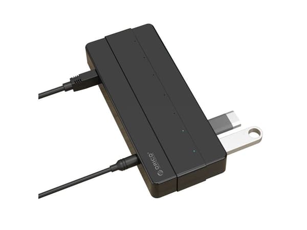 7-porttinen USB-A 3.0 HUB - musta