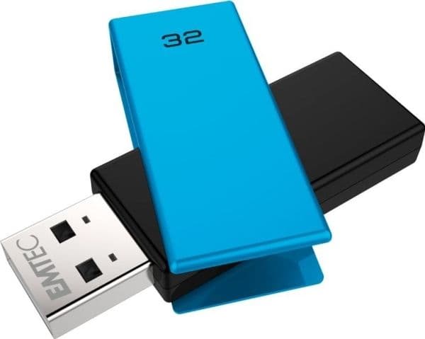 EMTEC C350 Brick 2.0 - USB flash-enhet - 32 GB - USB 2.0 - blå