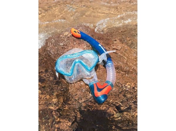 SCHILDKRÖT juniorsnorkelset “Barbados”, 2 delar, blå