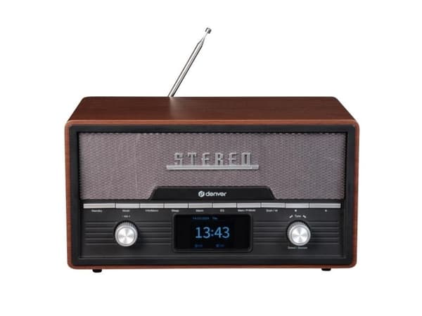 DENVER MDA-525DW - Lydsystem - 2 x 50 watt - mørkt tre