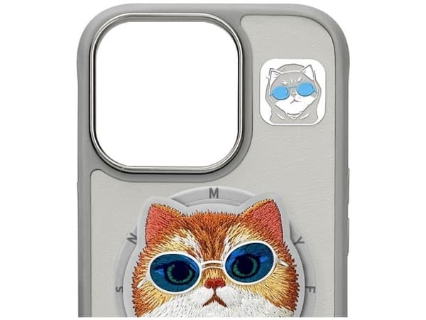 Nimmy Glasses Cool Cat MagSafe Case for iPhone 16 Pro Max - Gray