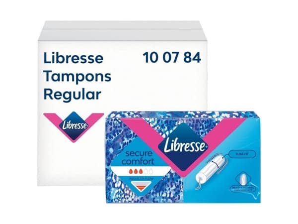Libresse Regular Ultra-Thin dispenserpåfyllning utan parfym vit 384 st