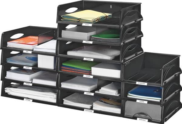 Leitz Standard - Brevbakke - 2 rom - for A4 (210 x 297 mm) - svart