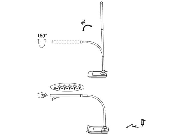 EGLO LAROA LED-bordslampa vit med flexarm