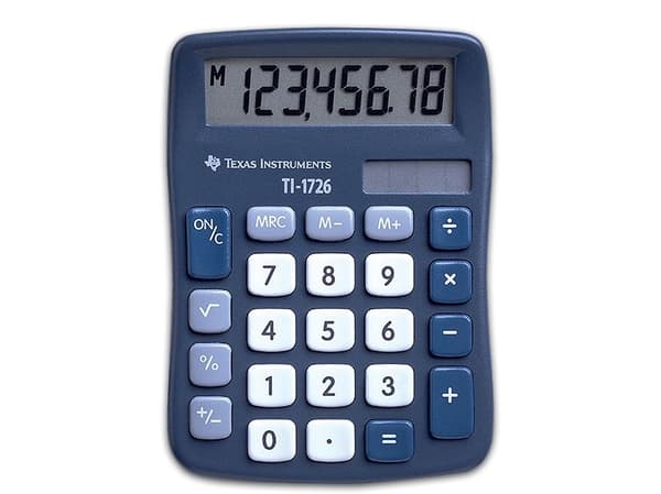 Texas Instruments TI-1726 - Lommekalkulator - 8 sifre - solpanel