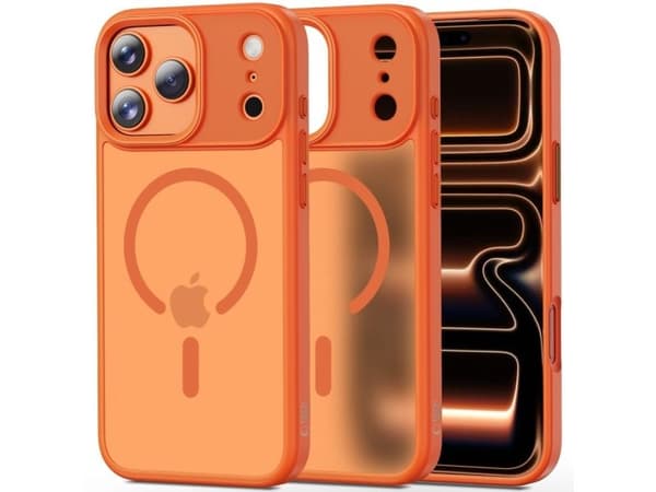 Tech-Protect MagMat MagSafe-deksel for iPhone 17 Pro Max - oransje