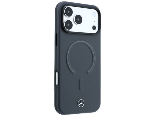 Mercedes Leather 3D MagSafe Case for iPhone 18 Pro / 17 Pro - Anthracite