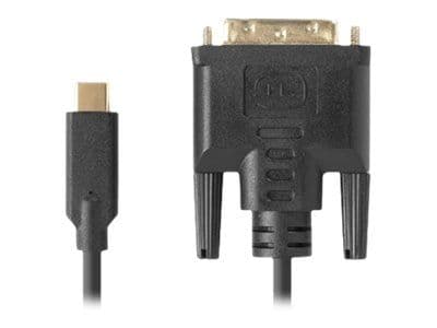 KABEL USB-C(M)->DVI-D(24+1)(M) 3M SVART LANBERG