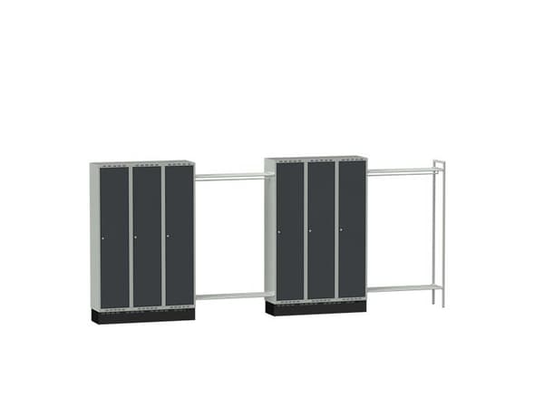 Skohylde til garderobe B300xD550 mm lysegrå