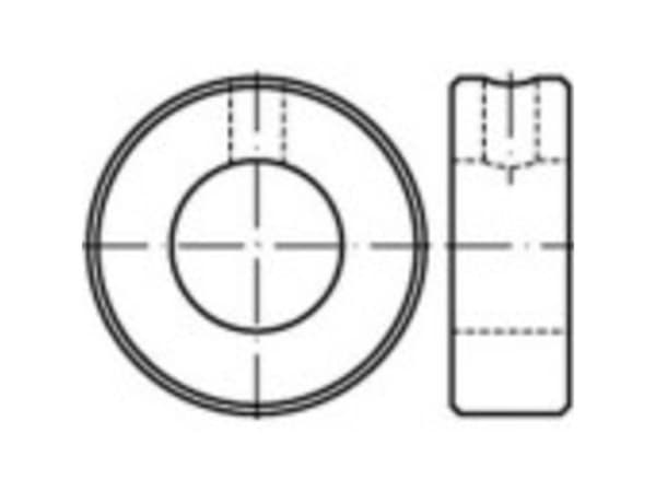 TOOLCRAFT 112451 axel-springring utv. diameter 40 mm M8 DIN 705 stål 10 st
