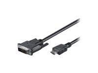 M-CAB - Sovitinkaapeli - HDMI uros - DVI-D uros - 3 m - musta