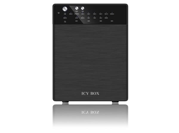 ICY BOX RAID-kotelo 4x3,5" SATA-HDD, USB3/eSATA, svart