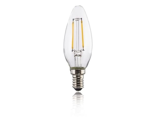 LED-lamppu 112824 C35 Fil Cl E14 250lm ww