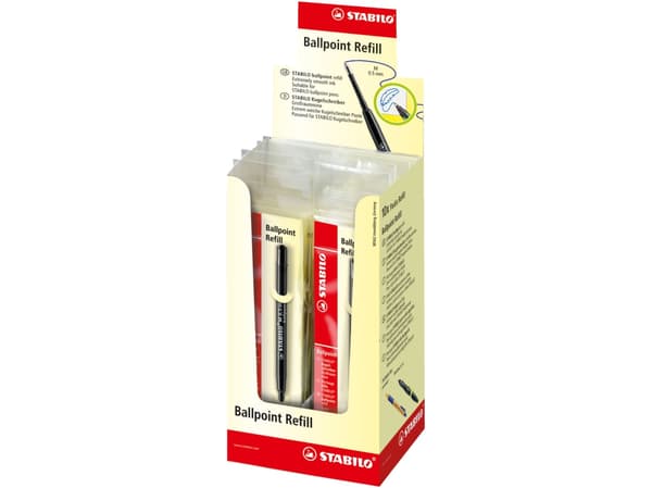 STABILO kulepennrefill Kulepennrefill 0,5 mm svart