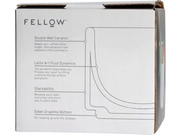 Fellow Monty Cappuccino - Svart mugg 190 ml