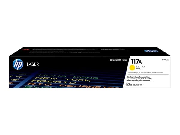 Lasertoner, HP 117A W2072A, Gul