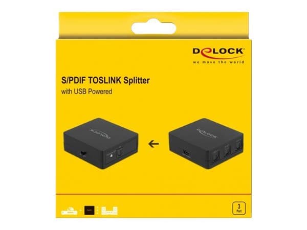 Delock - Lydsplitter - 3 x SPDIF - stasjonær