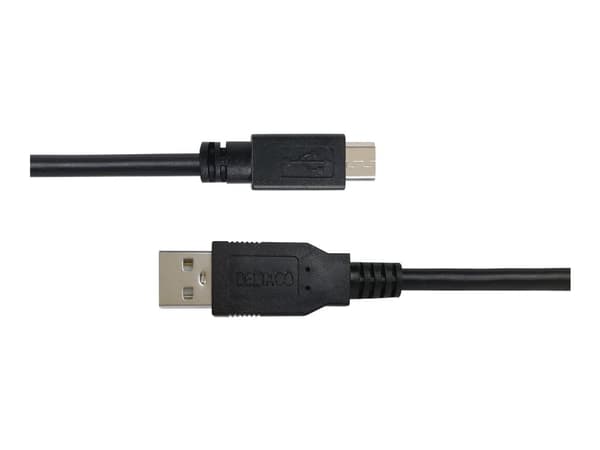 DELTACO - USB-kaapeli - Micro-USB Type B (han) til USB (han) - USB 2.0 - 2.4 A - 1 m - op til 480 Mbps - lajiteltu