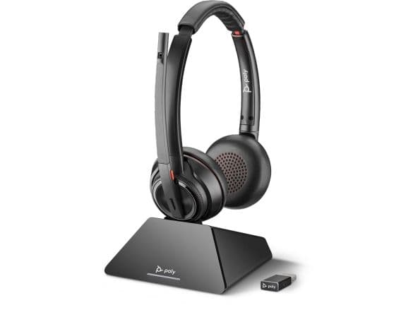 Poly Savi 8220 UC - Standard - hodesettsystem - on-ear - DECT 6.0 - trådløs
