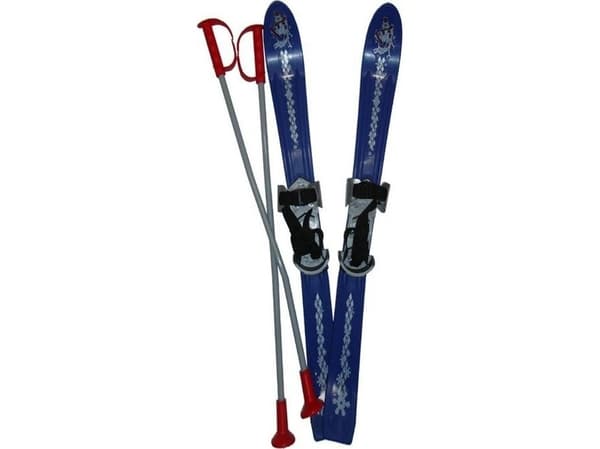 Ski til Børn 90 cm med skistave, Blå