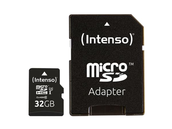 Intenso - Flashminnekort (microSDHC til SD-adapter inkludert) - 32 GB - UHS Class 1 / Class10 - microSDHC UHS-I