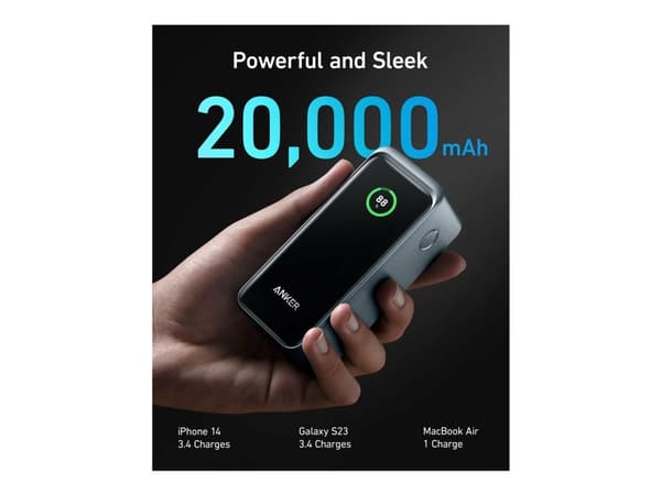 Anker Prime, 20000 mAh, 200 W, musta