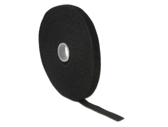 Delock - Kabelbandsrulle - 10 m - svart