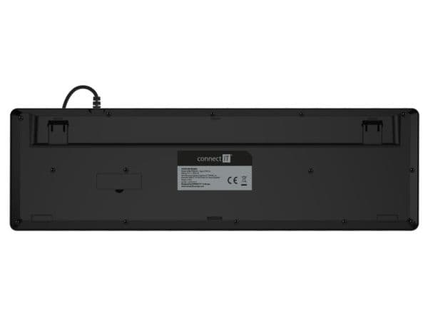 Connect IT CKB-7100-CS, Full-size (100%), Wired, USB, Membrane, LED, Black