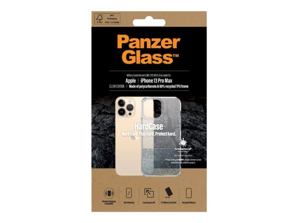 PanzerGlass ® HardCase iPhone 13 Pro Max | Clear, Suojus, Apple, Apple - iPhone 13 Pro Max, Läpinäkyvä