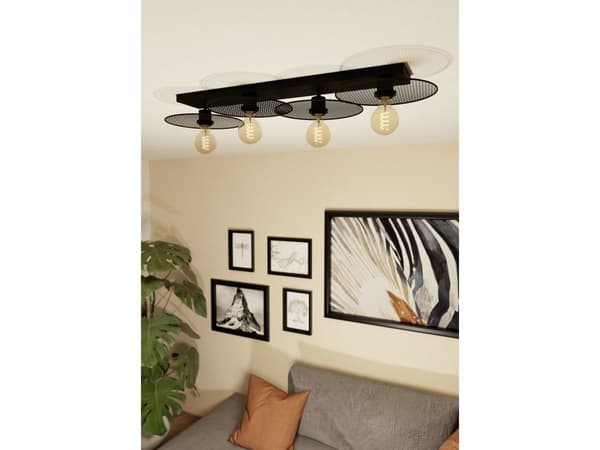 EGLO IKESTON LOFT 4L E27 svart/galler