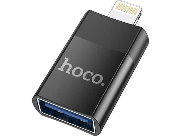 USB-adapter Hoco UA17 USB-A til Lightning, svart