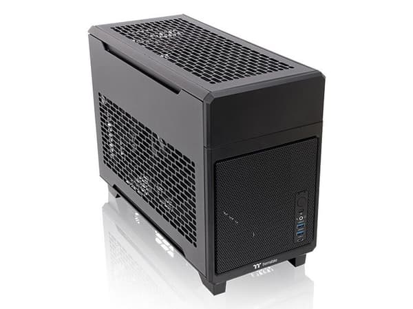 Thermaltake TR100, Mini Tower, PC, musta, Mini-ITX, SPCC, Terästä, 6,8 cm