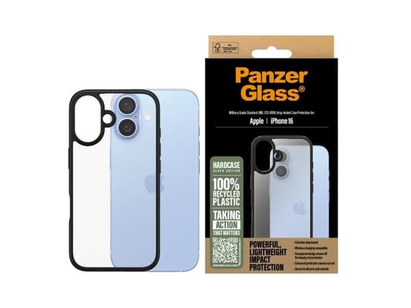 PanzerGlass HardCase iPhone 16 6.1"czarny/black 1295