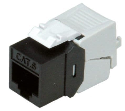 ROLINE Keystone Jack SLIM, Musta, RJ-45