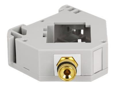 Delock - DIN-skinnemonteringsadapter for keystone-jakk - Binding Post - grå, hvit