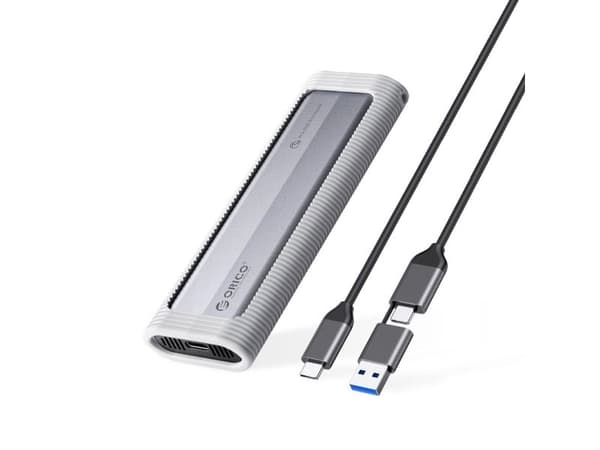 ORICO M.2 NVMe USB-C till USB-C/USB-A 10Gbps - grå