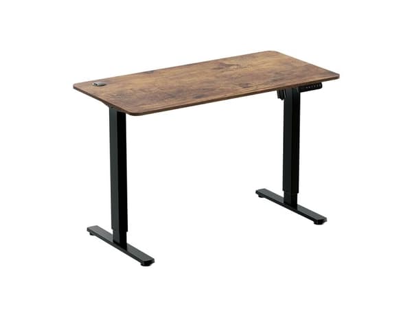 LogiLink Electrically height-adjustable desk, 1 motor, 720–1140 mm, brown