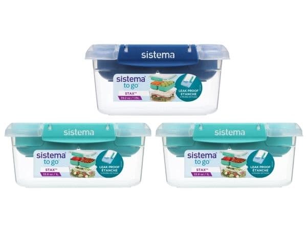 Ecommerce system Stax To Go 3-pack 3 x 1L rektangulära