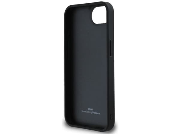 BMW skinn hot stamp-deksel til iPhone 16e - sort