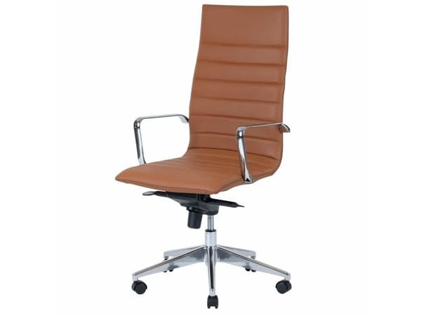 Kontorstol Prestige høj ryg, cognac