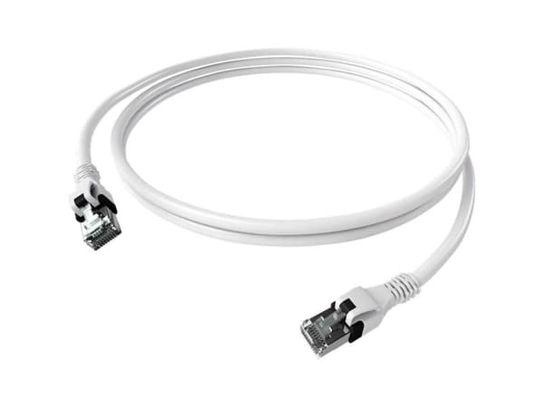 Easylan CPP1OWAWAW0010 RJ45 Nätverkskabel, patchkabel CAT 6A S/FTP 1 m Vit 1 st